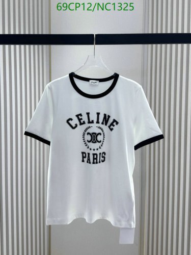 Celine Paris Ringer Tee - Classic Style with Embroidered Logo