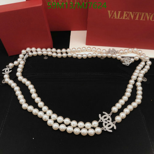 Elegant Chanel Inspired Pearl Necklace Sweater Chain - Timeless Design