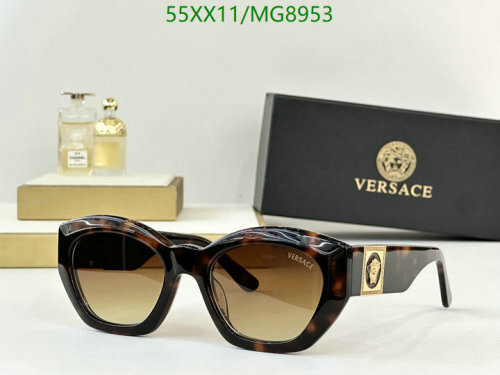Versace Women's Sunglasses Cat Eye MG8953 Brown Tortoise - Size 53-20-145