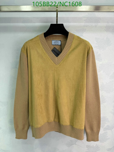 Prada V-Neck Wool Sweater - Stylish Knitwear for Men - Sizes S-L Available