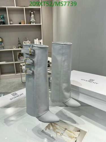 Givenchy Women's Shark Lock Boots in Leather with Buckle, Pointed Toe