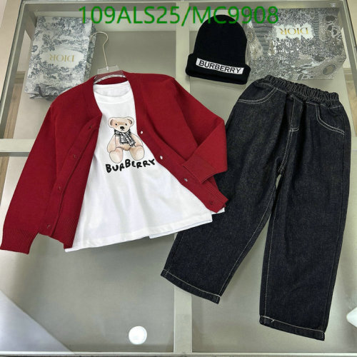 Burberry Kids' Clothing Set: Cardigan, T-Shirt, and Jeans - Stylish Outfit