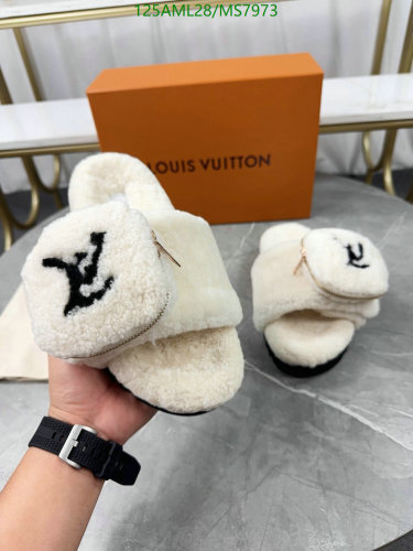 Louis Vuitton Women's Wool Shearling Slide Sandal, Cozy and Stylish