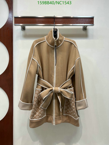 Louis Vuitton Women's Beige Cotton-Blend Zip-Up Belted Coat - Size S-L