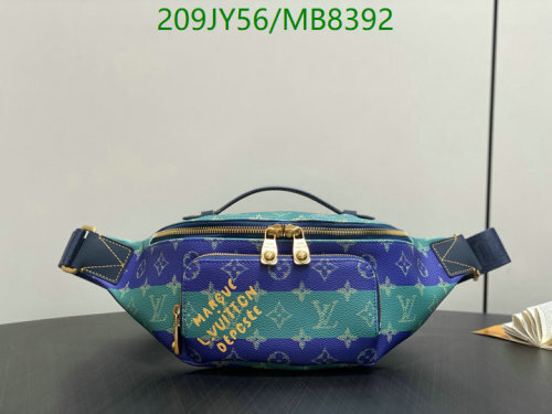 Louis Vuitton Monogram Coated Canvas Belt Bag, 30 cm - Blue/Green