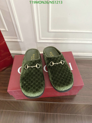 Gucci Women's Velvet Princetown Loafer Mules with Horsebit Detail - Green