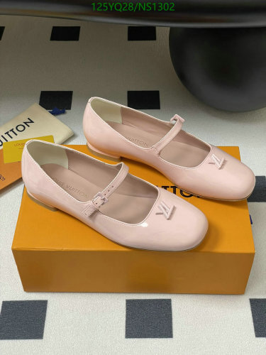 Louis Vuitton Pink Leather Ballet Flats, Women's Shoes EU35-41