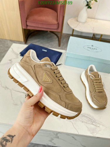 Prada Women's Suede & Sheepskin Platform Sneakers - MS8189, EU35-45