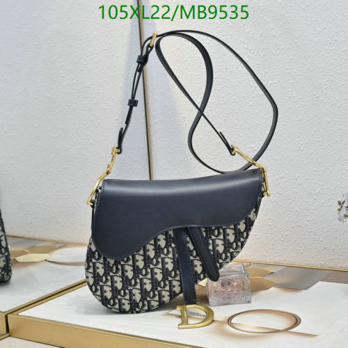 Dior Saddle Bag Blue Oblique Canvas Leather, 24 x 20 x 7 cm