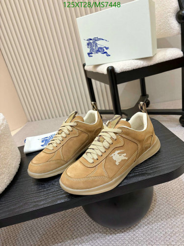 Burberry Men's Casual Lace-Up Sneakers in Cowhide and Lambskin Leather