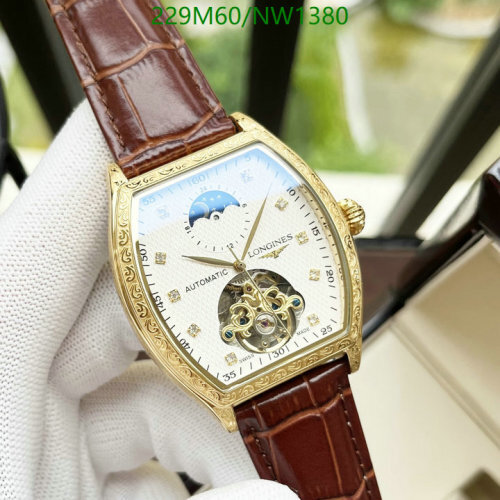 Longines Gold-tone Stainless Steel Automatic Watch with Moon Phase - 42mm