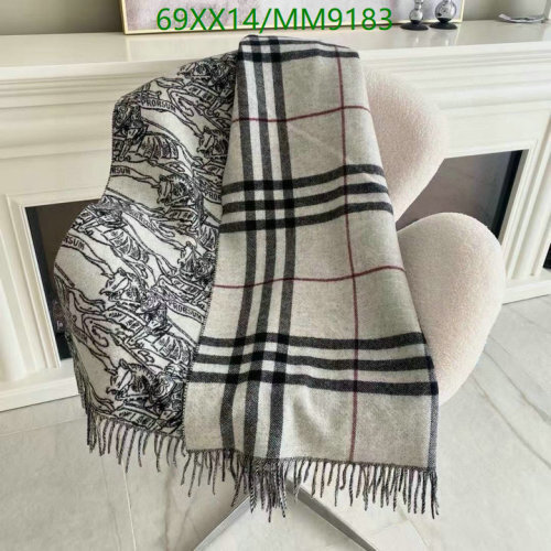 Burberry Cashmere Scarf 210-50cm, Luxurious Soft Warm Winter Wrap