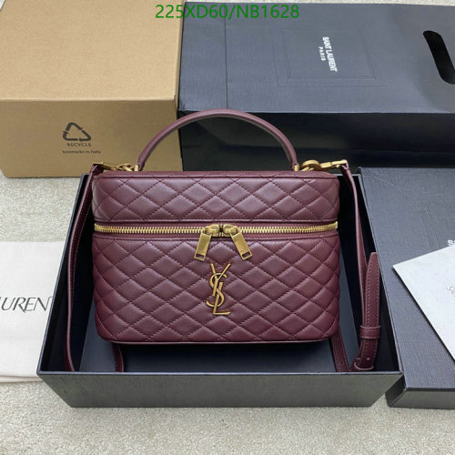 Yves Saint Laurent Vanity Bag in Burgundy Quilted Leather, 22.5 cm