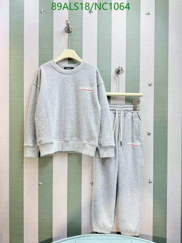 Balenciaga Kids' Gray Cotton Jersey Sweatshirt & Sweatpants Set, Sizes 110-160