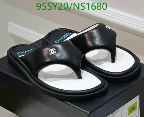 Elegant Chanel Women's Leather Thong Sandals - Black and White, EU Size 35-41