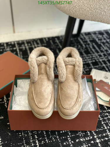 Loro Piana Women's Open Walk Shearling-Trimmed Suede Loafers MS7747