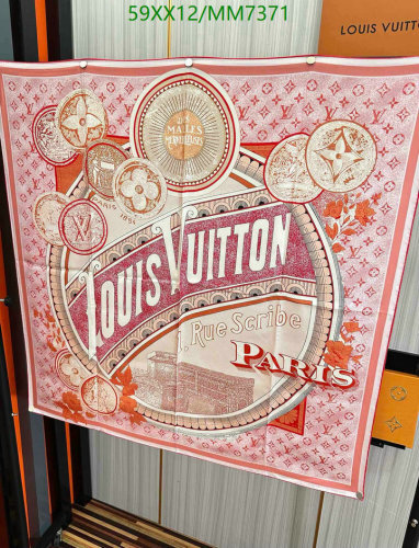 Louis Vuitton Silk Square Scarf 90x90cm - Paris Design, Luxurious Feel