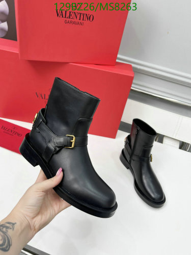 Valentino Garavani Black Leather Ankle Boots with Buckle Detail, EU35-41