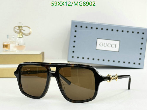 Gucci MG8902 Brown Lenses Square Frame Sunglasses | 53-16-145 Size