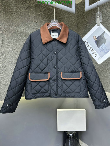 Miu Miu Women's Quilted Cotton Down Jacket with Corduroy Collar 6 Miu Miu Women's Quilted Cotton Down Jacket with Corduroy Collar