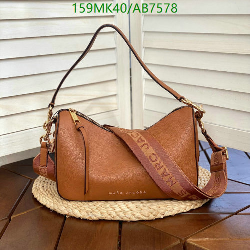 Marc Jacobs Women's Leather Shoulder Bag with Adjustable Strap, Brown