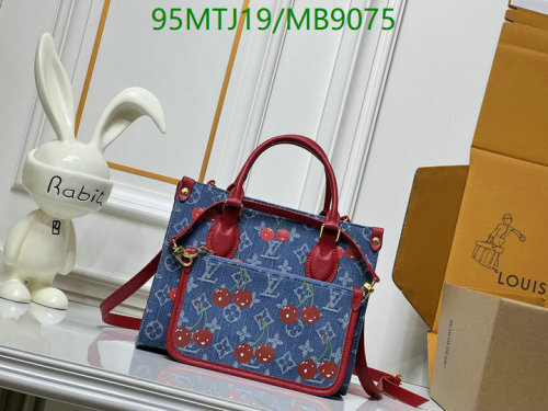 Louis Vuitton Denim Leather Bag,25 x 19 x 11.5cm,Model:45659, Limited Edition