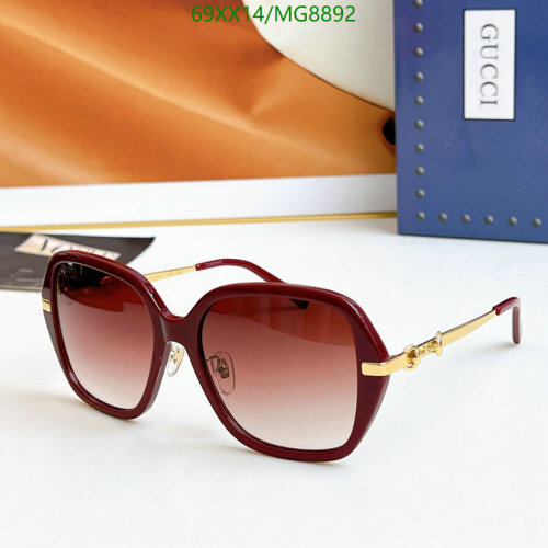 Gucci Women's Burgundy Frame Sunglasses GG MG8892 - Gradient Brown Lens