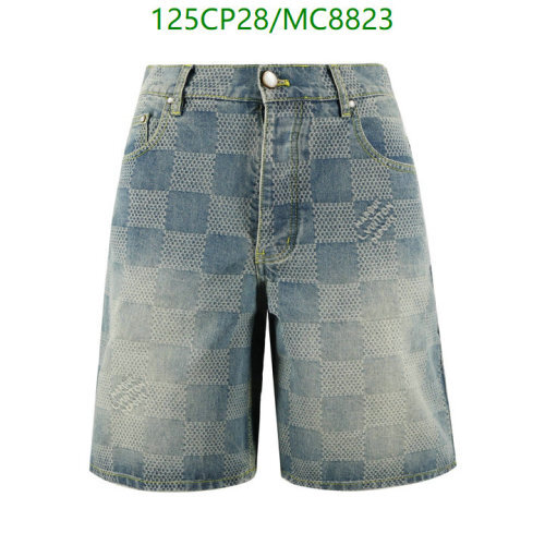 Louis Vuitton Distorted Damier Denim Shorts - Blue - MC8823