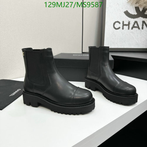 Chanel Women's Black Leather Ankle Boots, EU Size 35-41, Stylish and Durable