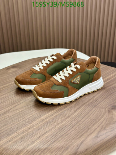 Prada Men's Suede and Fabric Lace-Up Sneakers - Brown & Green, Sizes EU38-45