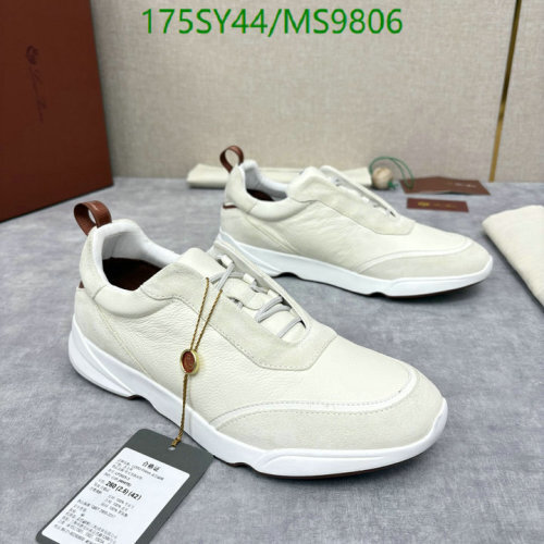 Loro Piana Men's White Cowhide Leather Sneakers - Casual Comfort MS9806