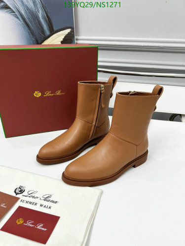 Loro Piana Women's Ankle Boots in Cowhide Leather - Stylish & Comfortable