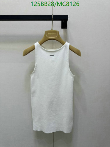 Miu Miu White Cotton Tank Top - Comfortable and Stylish, Sizes S-M-L