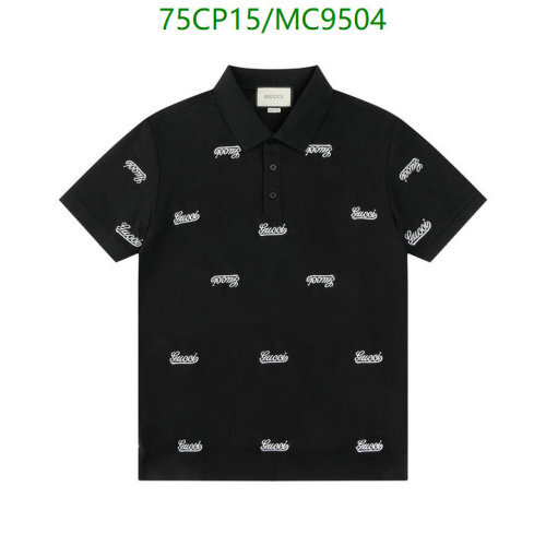 Gucci Black Polo Shirt with White Logo - Short Sleeve, Available in M-3XL