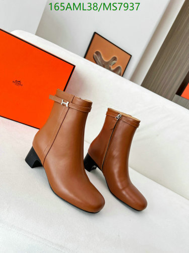 Hermès Women's Ankle Boots in Brown Cowhide & Lambskin Leather, Size EU35-42 3 Hermès Women's Ankle Boots in Brown Cowhide & Lambskin Leather, Size EU35-42