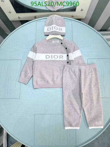 Dior Kids' 3-Piece Set: Sweater, Pants & Hat - Stylish and Cozy, Sizes 80-130