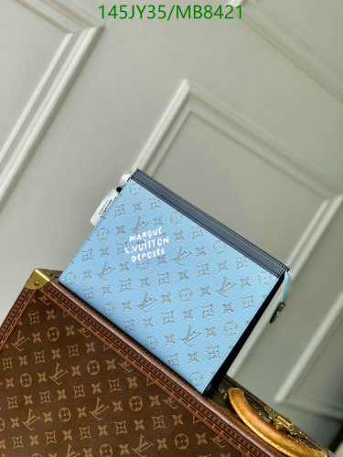 Louis Vuitton M61692 Blue Monogram Canvas Clutch Bag 27 x 21 x 3 cm