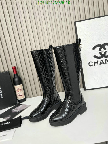 Chanel Women's Black Quilted Calfskin Knee High Boots - EU35-43