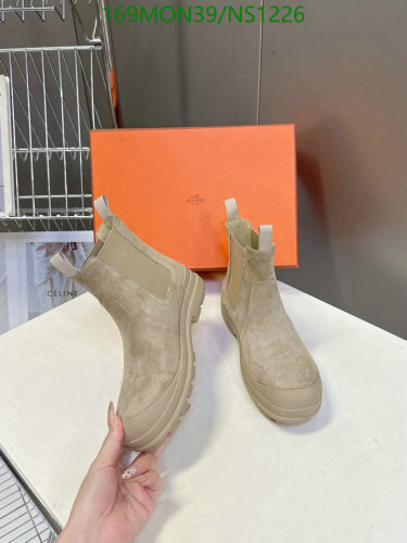 Hermès Women's Ankle Boots in Suede and Cowhide Leather, EU35-EU41