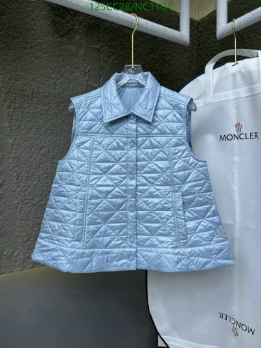 Moncler Women's Quilted Down Vest - Sleeveless Jacket, Casual Button-Down