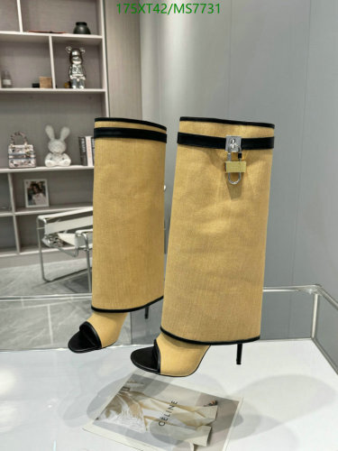 Celine Women's MS7731 Cowhide Heeled Boots - Stylish and Comfortable (EU35-42)