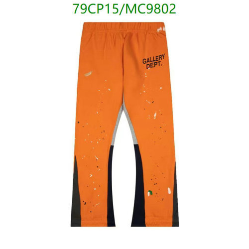 Gallery Dept. MC9802 Orange Cotton Pants with Paint Splatter Detailing