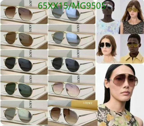 Loewe MG9505 Aviator Sunglasses | Gold Frame, Stylish Shades, UV Protection