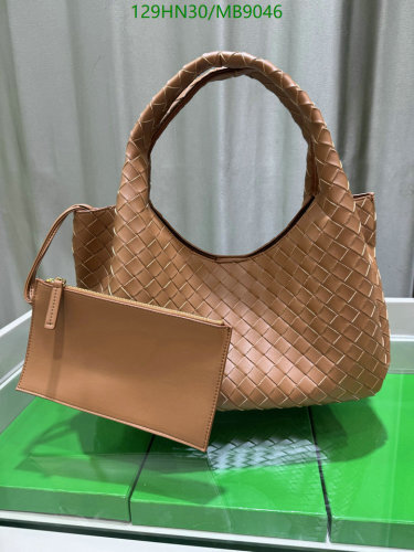 Bottega Veneta Women's Small Loop Woven Leather Top Handle Bag with Pouch