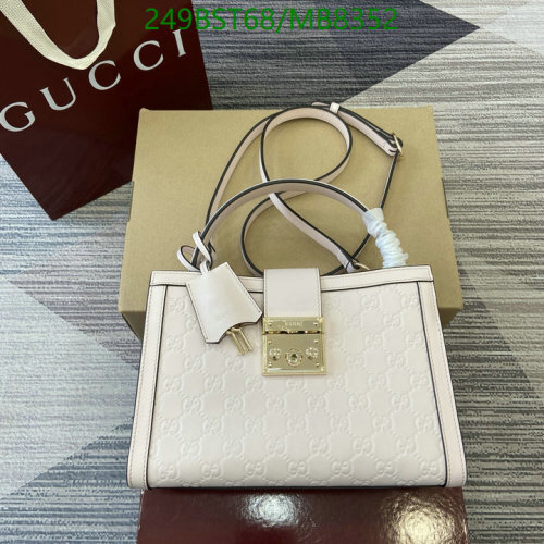 Gucci Embossed Leather Padlock Shoulder Bag, 25.5 cm - Model 838992