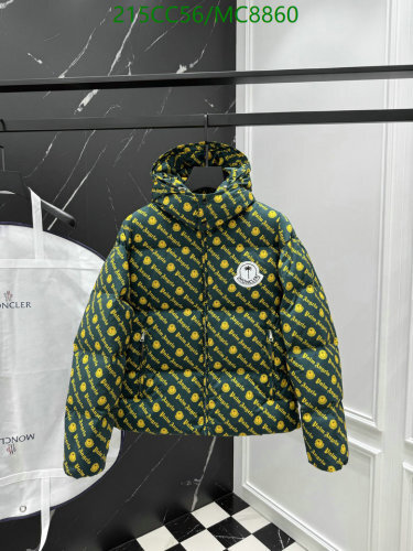Moncler Palm Angels Smiley Face Print Padded Down Jacket Unisex