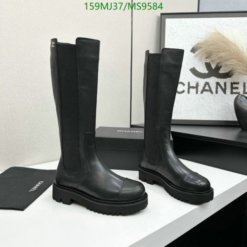 Chanel Women's Black Leather Knee-High Boots - Cowhide & Lambskin 7 Chanel Women's Black Leather Knee-High Boots - Cowhide & Lambskin