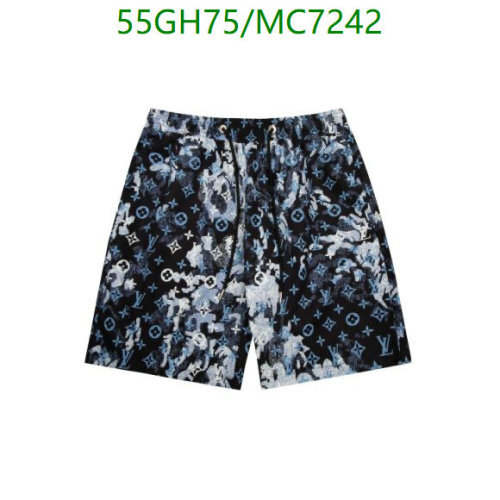 Louis Vuitton Men's Cotton Blend Printed Casual Shorts, Stylish Summer Wear