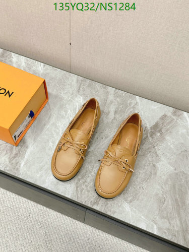 Louis Vuitton Women's NS1284 Cowhide Leather Boat Shoes - EU 35-40