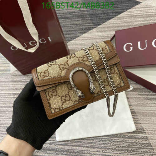 Gucci Dionysus Mini Bag in Beige and Brown Canvas with Silver-Tone Hardware
